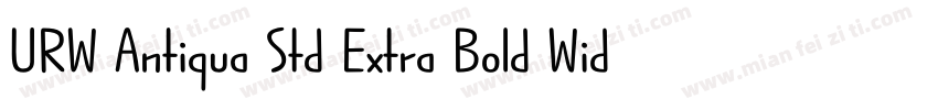 URW Antiqua Std Extra Bold Wide字体转换